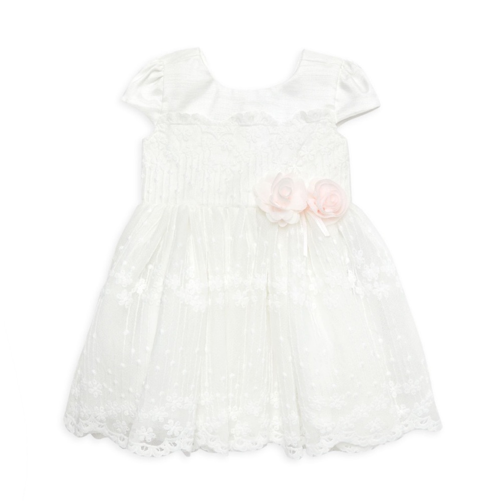 Miniclasix Ivory Lace Baby Dress SZ 9months